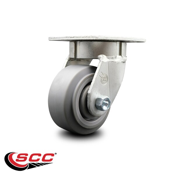 4 Inch Kingpinless Thermoplastic Rubber Wheel Swivel Top Plate Caster SCC